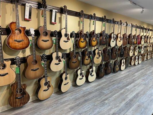 Huge Taylor Guitars selection