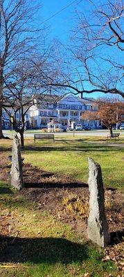 View of the Fullerton Inn from the historic cemetery across the road