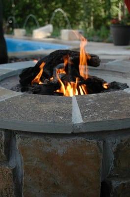 raised gas fire pit