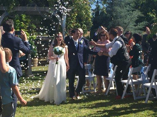 Outdoor wedding.