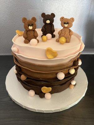 Bears fondant theme cake