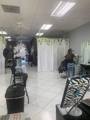 Inside salon Thairpy best salon in Bakersfield!