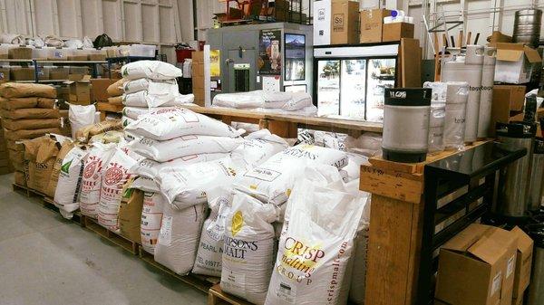 Walk in hop cooler, bulk grains and more!