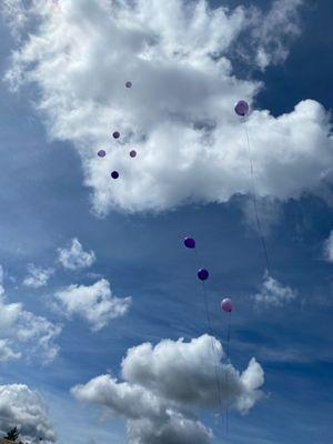 Overdose Awareness August 31st balloon release for all of our loved ones we have lost.