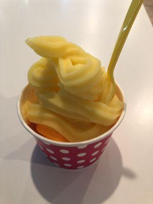 Pineapple and orange sorbet.