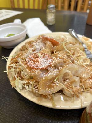 Tostada with "cueros".