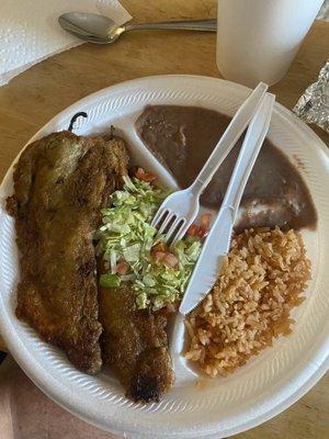 Chile rellenos plate