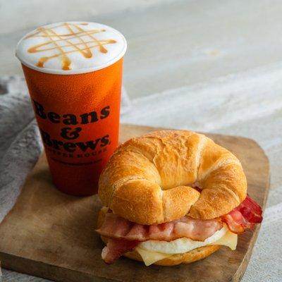 Caramel Ceilo and Bacon Croissant