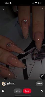 The photo example of the nails wanted. Edward did a better job than the photo!!!