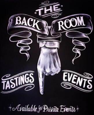 Saturday Back Room Tastings.  5-7pm. 21+. Free