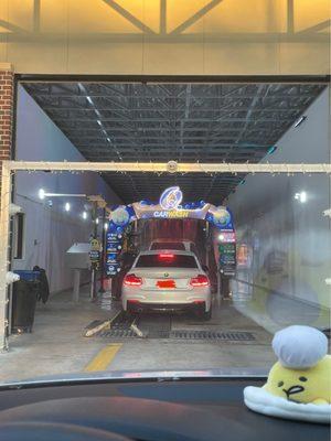 Beginning of the car wash