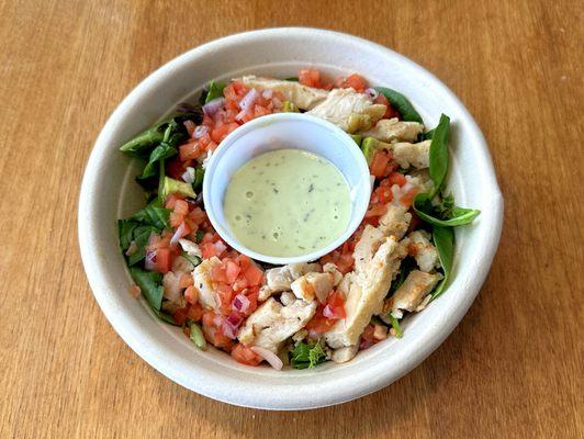 Southwest Chicken Salad - Sub Spring Mix and Spinach for Romaine