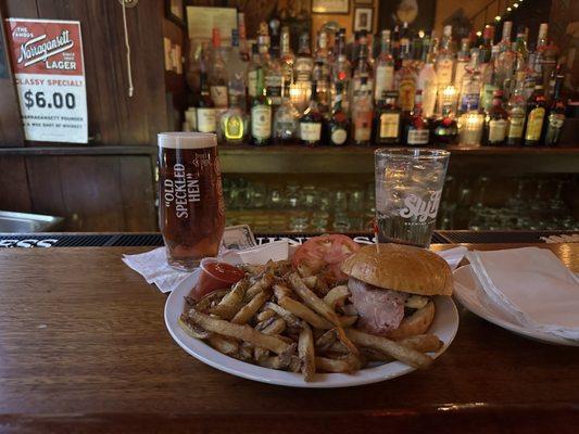 Angus Burger and fries