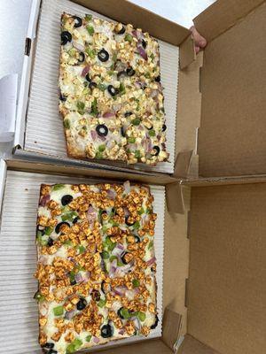 Tandoori Pizza & veggie pizza