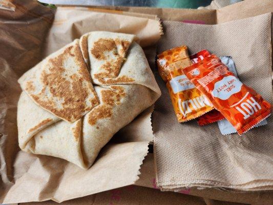 Sausage crunch wrap (breakfast)