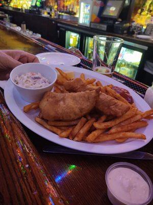 Haddock fish and chips