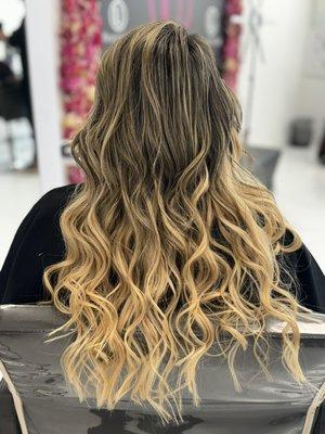 Balayage and hair extensions