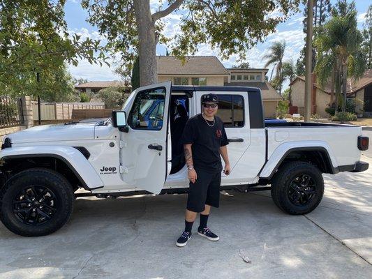 My Son next to his Jeep renegade!!!