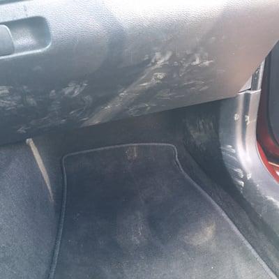 The nasty condition of the car we rented from Budget