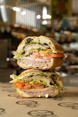 Hefty deli sandwiches made fresh to order. Don't forget to ask for a sandwich punch card!