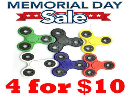 Memorial Weekend Sale!! Fidget Spinners! Buy 4 for the price of 1. Glow in the Dark, buy 3 for $10 and New LED spinners 2 for $10