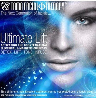 Featuring Tama Microcurrent Ultimate Face Lift Facials