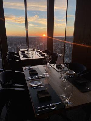 Sunset over Los Angeles at your table