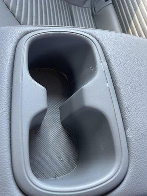 The empty cup holders weren't even wiped down!