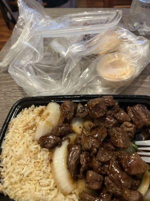 Steak teriyaki