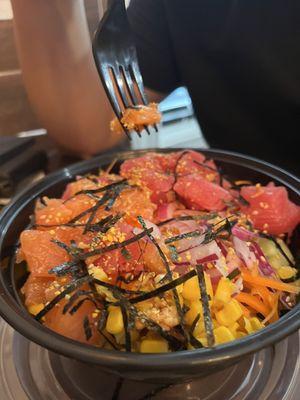 Salmon + tuna poke bowl