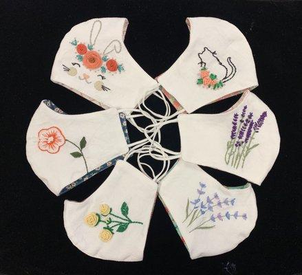 Hand embroidery masks