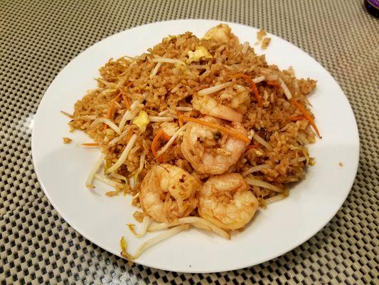 Shrimp fried rice. Really really tender fresh tasting shrimp.