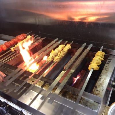 Kabobs cooked fresh when you order!