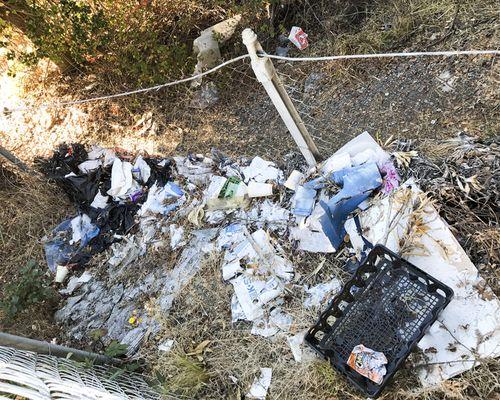 More trash near where we park.