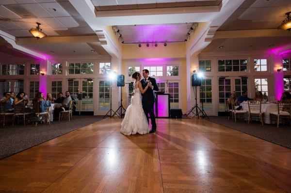 Reception hall for first dance