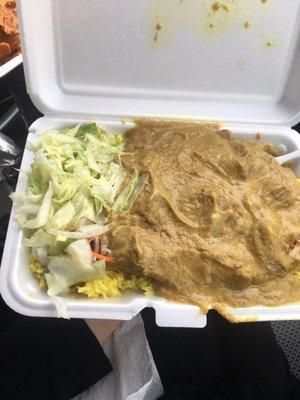 Chicken Korma - awesomely thick and huge portions! Be careful though: like most authentic curry, there are bones to pick through