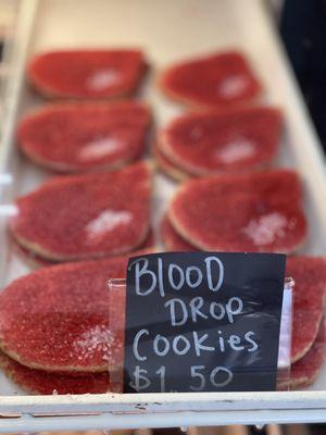 Blood drop cookies