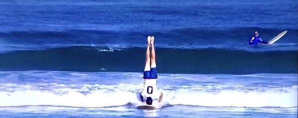 Headstand while Surfing ‍