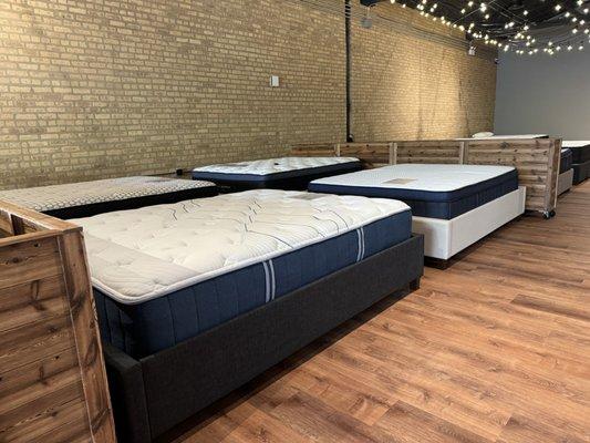 Inside view of SleePare mattress store Chicago