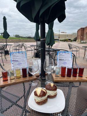 Chicken Salad Sliders, wine flight