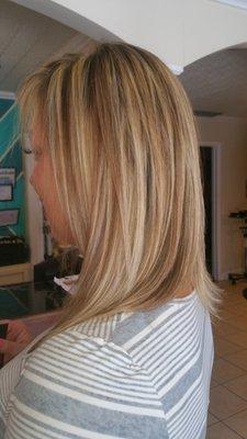 Gorgeous Cut, Blow-dry and Highlights by Mitra!