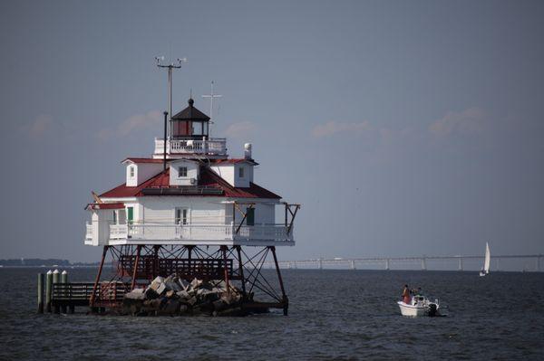 Thomas lighthouse and Francis Scott Key Bridge