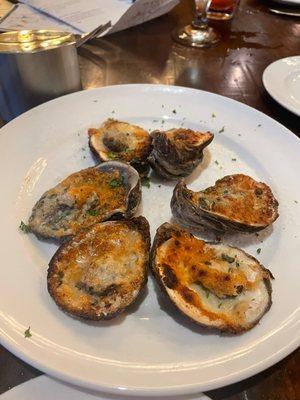 Crusty oysters. So disappointing. It was as if they took it literal and set them on fire