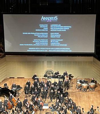 Amadeus on the big screen while Mozart's music are performed in sync by DSO & Chorus - bravo! (09/02/23)