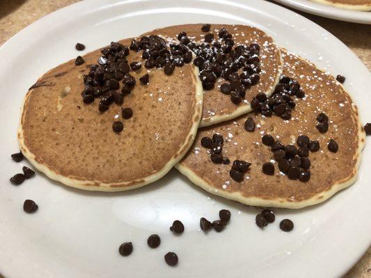 Choc chip pancakes