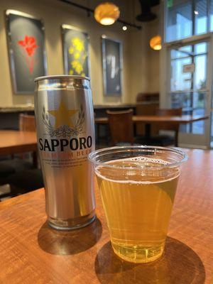 22 oz. Sapporo beer ($8.98)