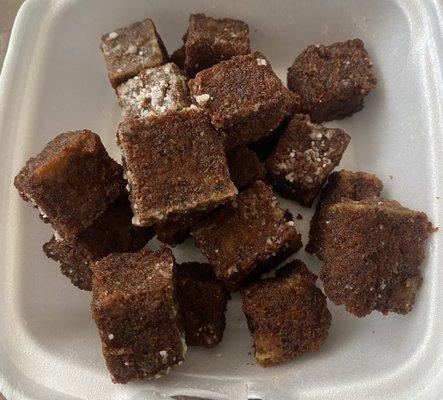 Scrapple Bites with Syrup