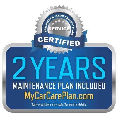 We extend a complimentary 2-Year Maintenance Plan with your vehicle purchase - no restrictions.