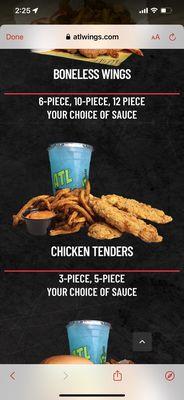 This says chicken tenders