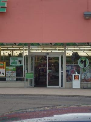 Entrance of Dollar Tree at 4385 W Florida Ave, Denver, CO 80219 June 22nd 2014 visit.